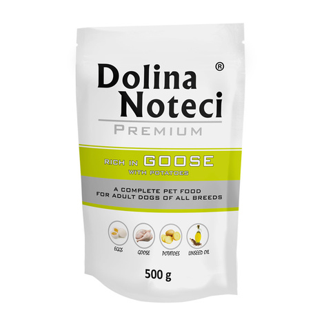 Dolina Noteci Premium Wet Dog Food, Rich in Goose with Potatoes, 500 g pouch