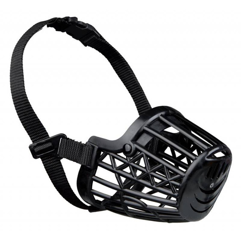 Trixie Black Plastic Dog Muzzle, Size L