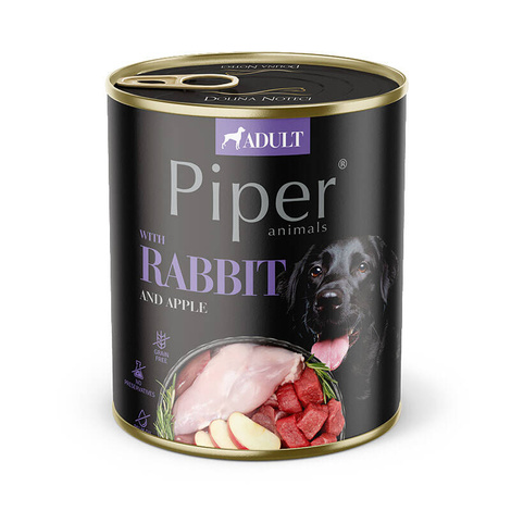 Piper Animals Wet Dog Food with Rabbit and Apple, 800 g