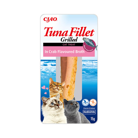 INABA Cat Treat: Grilled Tuna Fillet in Crab Broth, 15 g