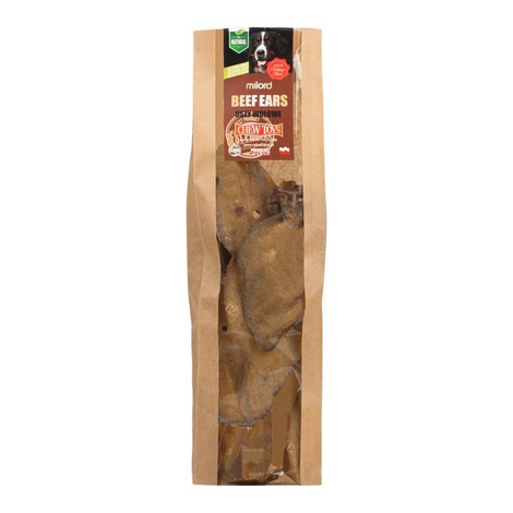 Milord Dog Treats: Beef Ears, 4 pieces