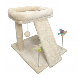 Gaczoo Cat Scratcher, Light Gray, 50 x 50 x 96 cm