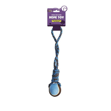 Cooper & Pals Dog Toy: Rope and Ball with One Knot