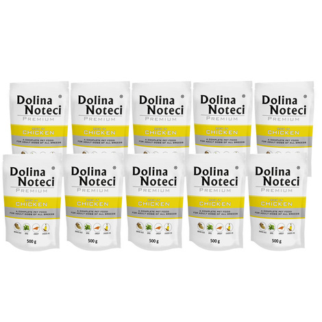 Dolina Noteci Premium Wet Dog Food, Rich in Chicken, 10 x 500 g Pack