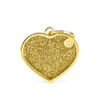 Engraved ID Tag for Dogs and Cats: Heart-Shaped with Gold Glitter