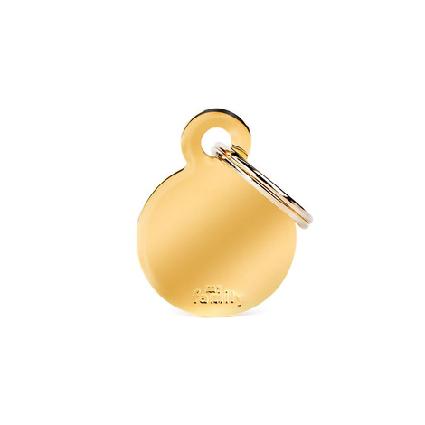 "My Family" Address Tag—Small Gold Circle