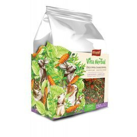 Vitapol Vita Herbal Treat for Rodents and Rabbits: Oat Grass with Carrots, 150 g