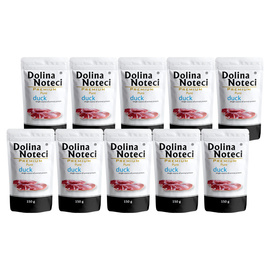 Dolina Noteci Premium Pure Wet Dog Food for Dogs with Allergies, Rich in Duck—10 x 150 g Set