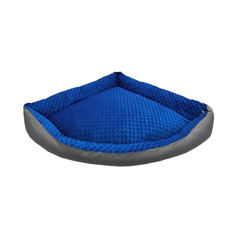 Pupilar Corner Dog Bed, Size M, Navy Blue