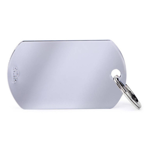 Large Gray Engraved ID Tag for Dogs and Cats