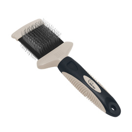 Over Zoo Double-Sided Flexible Brush for Gentle Grooming of Dog or Cat Coats, Size L
