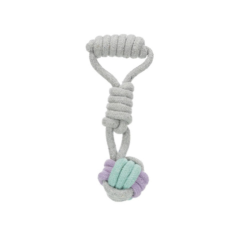 Trixie Junior Dog Toy: Rope Ball with Handle, 6 cm/23 cm