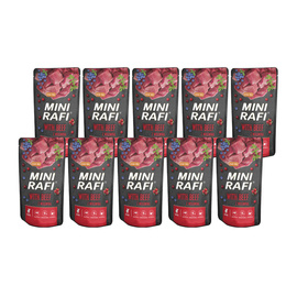 Mini Rafi Wet Dog Food with Beef, 10 x 150 g Pack