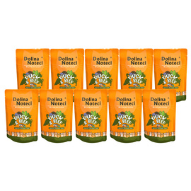 Dolina Noteci Superfood Wet Cat Food—Duck and Beef Pouches, Set of 10 x 85 g