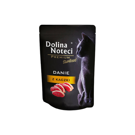 Dolina Noteci Premium Sterilised Wet Cat Food, Duck Flavor, 85 g 
