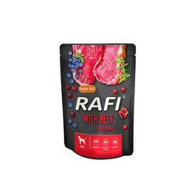 Rafi Wet Food for Adult Dogs of All Breeds with Beef, 300 g pouch