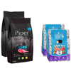 Piper Animals Dry Dog Food with Lamb, 2 x 12 kg + Natural Taste Black Sheep Dehydrated Dog Food, 2 x 1 kg