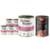 Dolina Noteci Premium Wet Dog Food, Rich in Veal with Green Peas, 6 x 800 g + Piper Animals with Duck and Pear, 400 g (Free)