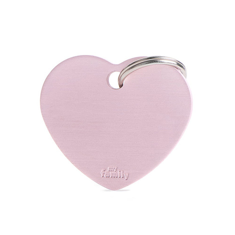 MyFamily Basic Address Tag - Large Pink Heart