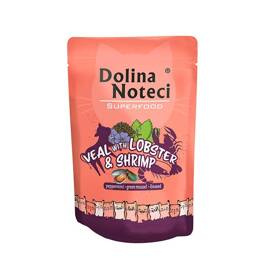 Dolina Noteci Superfood Wet Cat Food: Veal with Lobster and Shrimp, 85 g pouch
