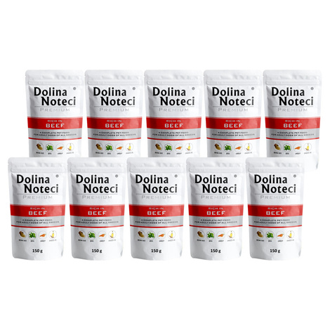 Dolina Noteci Premium Wet Dog Food, Rich in Beef, 10 x 150 g Pack
