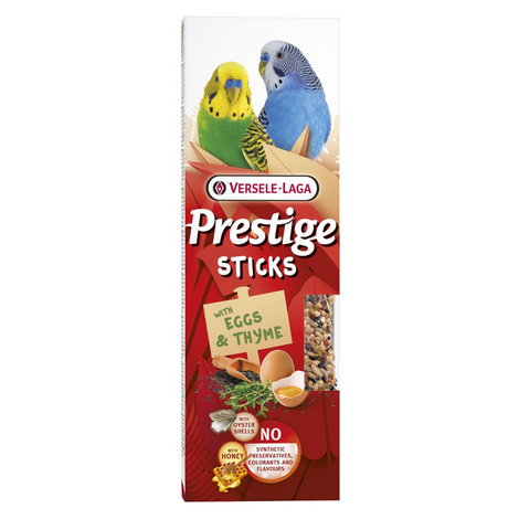 Versele Laga Prestige Sticks Seed Sticks with Eggs and Thyme for Small Parrots, 60 g