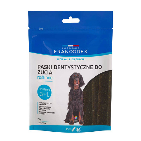 Francodex M Chewable Dental Strips for Removing Tartar and Bad Breath from the Mouth, 352.5 g