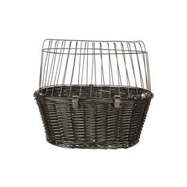 Trixie Wicker Bike Basket, Black, 50 × 41 × 35 cm