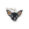 Engraved ID Tag for a Black Chihuahua