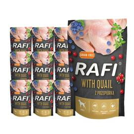 Rafi Wet Dog Food with Quail, 10-pack of 500-gram pouches