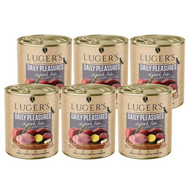 Luger's Daily Pleasures Wet Dog Food with Pork Loin, Potatoes, and Parsley—6 x 800 g Set
