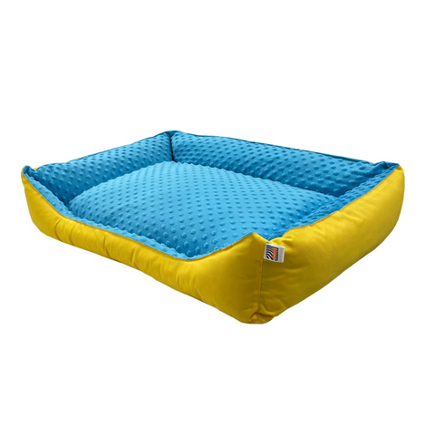 Pupilarni Kanapa Dog Bed for Medium Dogs, Size M, Blue and Yellow