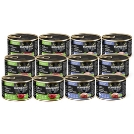 Super Rafi Cat Wet Cat Food, Assorted Flavors, 12-Pack (185 g each)