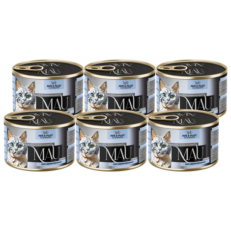 MAU Pâté and Fillet Wet Cat Food for Spayed/Neutered Cats: Venison with Kamchatka Berries, 6-Pack (185 g each)