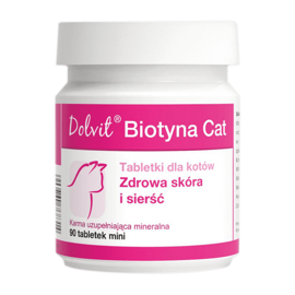 Dolvit Biotin Cat Dietary Supplement, 90 tablets. - healthy skin and coat for cats