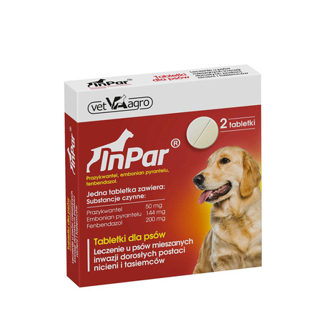 Inpar Deworming Tablets for Dogs, 2 tablets