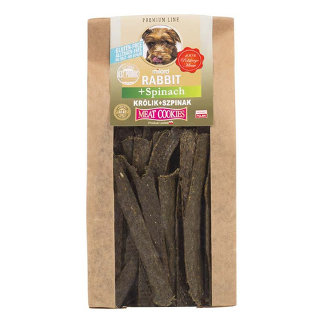 Milord Dog Treats with Rabbit and Spinach, 80 g
