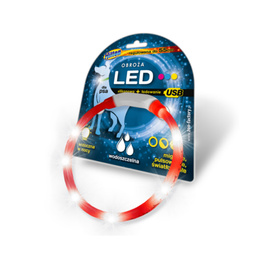 Hilton Silicone LED Dog Collar with USB, 1.4 x 0.8 cm x 55 cm