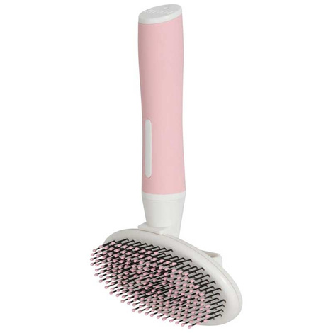 Zolux Anah Soft Brush with Retractable Bristles for Cats, Oval, Medium