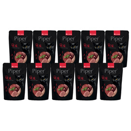 Piper Animals Junior Wet Cat Food with Veal, 10 x 100 g Pack