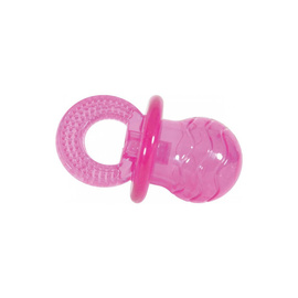 Zolux TPR POP Dog Chew Toy - Pink Pacifier, 7.5 cm