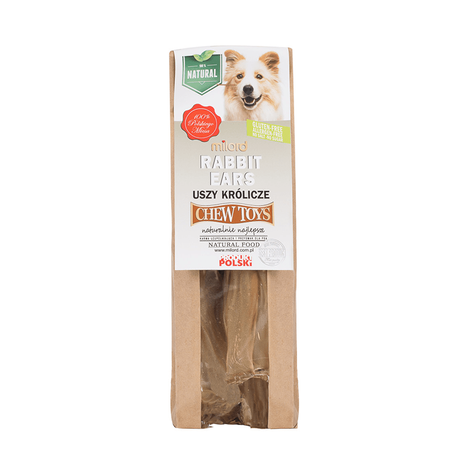 Milord Dog Chew Toy: Rabbit Ears (Furless), 80 g