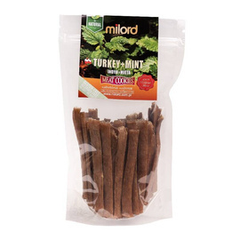 Milord Dog Treats: Turkey with Mint, Stripes, 70 g