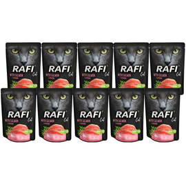 Rafi Cat Wet Cat Food with Salmon, 10 x 300 g