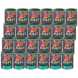 Rafi Junior Wet Dog Food with Lamb, 24 x 400 g Set