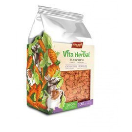 Vitapol Vita Herbal Treat for Rodents and Rabbits: Dried Carrots, 100 g