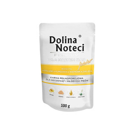 Dolina Noteci Premium Wet Dog Food for Junior Small Breeds, Rich in Chicken Stomachs with Veal Liver, 100 g pouch