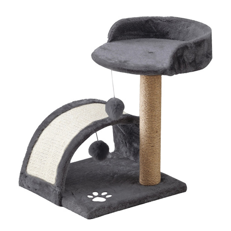 Gaczoo Cat Scratcher, Light Gray, 50 x 50 x 96 cm