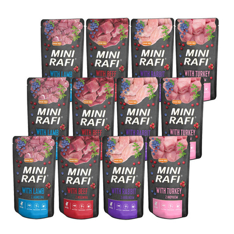 Mini Rafi Wet Dog Food, Assorted Flavors, 12 x 150 g