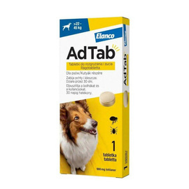 Elanco AdTab Tablet for Dogs: Protection against fleas and ticks; for dogs weighing 22 to 45 kg